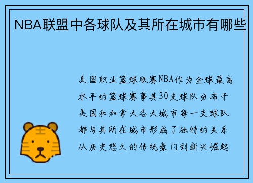 NBA联盟中各球队及其所在城市有哪些